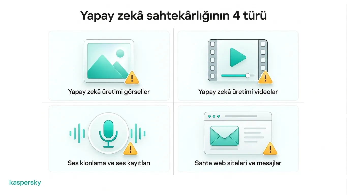 Dört yaygın AI sahtekârlığı: görüntüler, videolar, ses klonlama ve sahte web siteleri