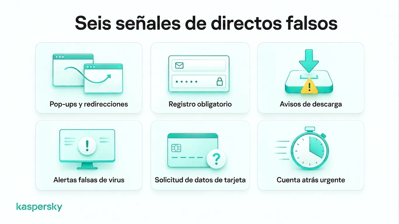 Seis señales de alerta que indican que una página web de retransmisiones de la Copa del Mundo es falsa