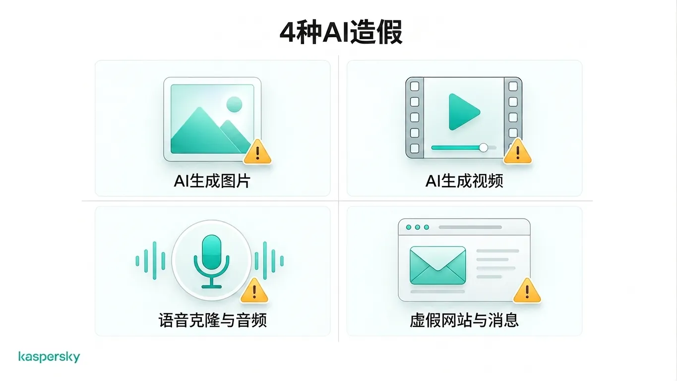 四种常见的AI伪造:图片、视频、语音克隆与伪造网站