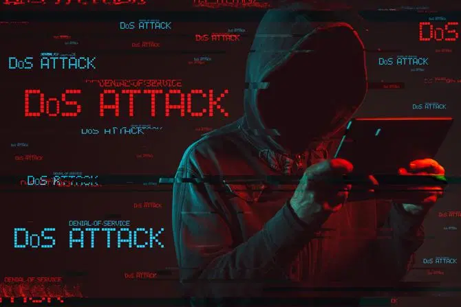 Ein DDoS-Teardrop-Angriff in Aktion.