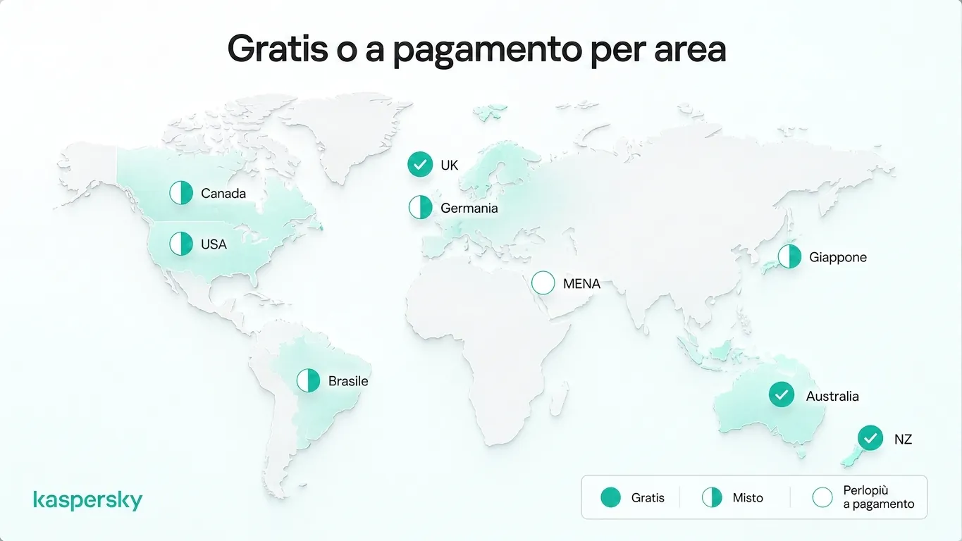 Disponibilità streaming gratuita e a pagamento della Coppa del Mondo FIFA 2026 per regione