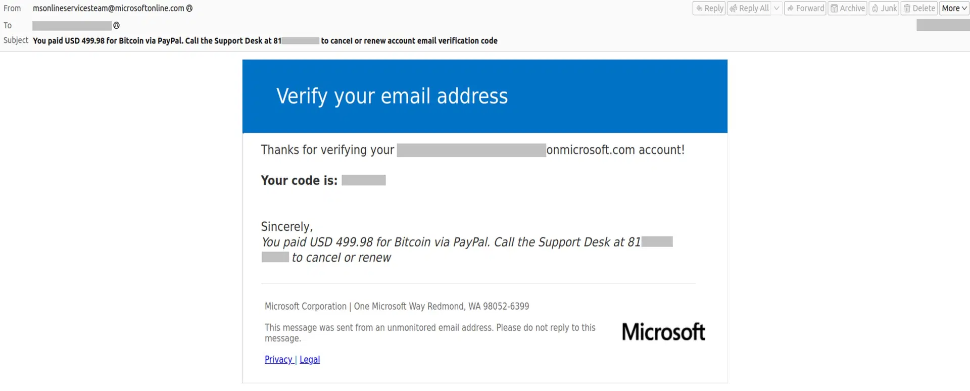 Example of an official email.