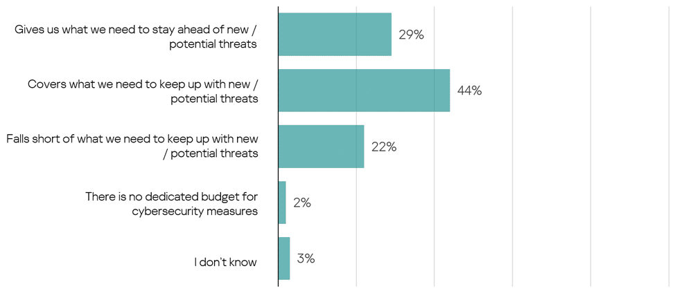 Kaspersky Survey on budget for cybersecurity measures