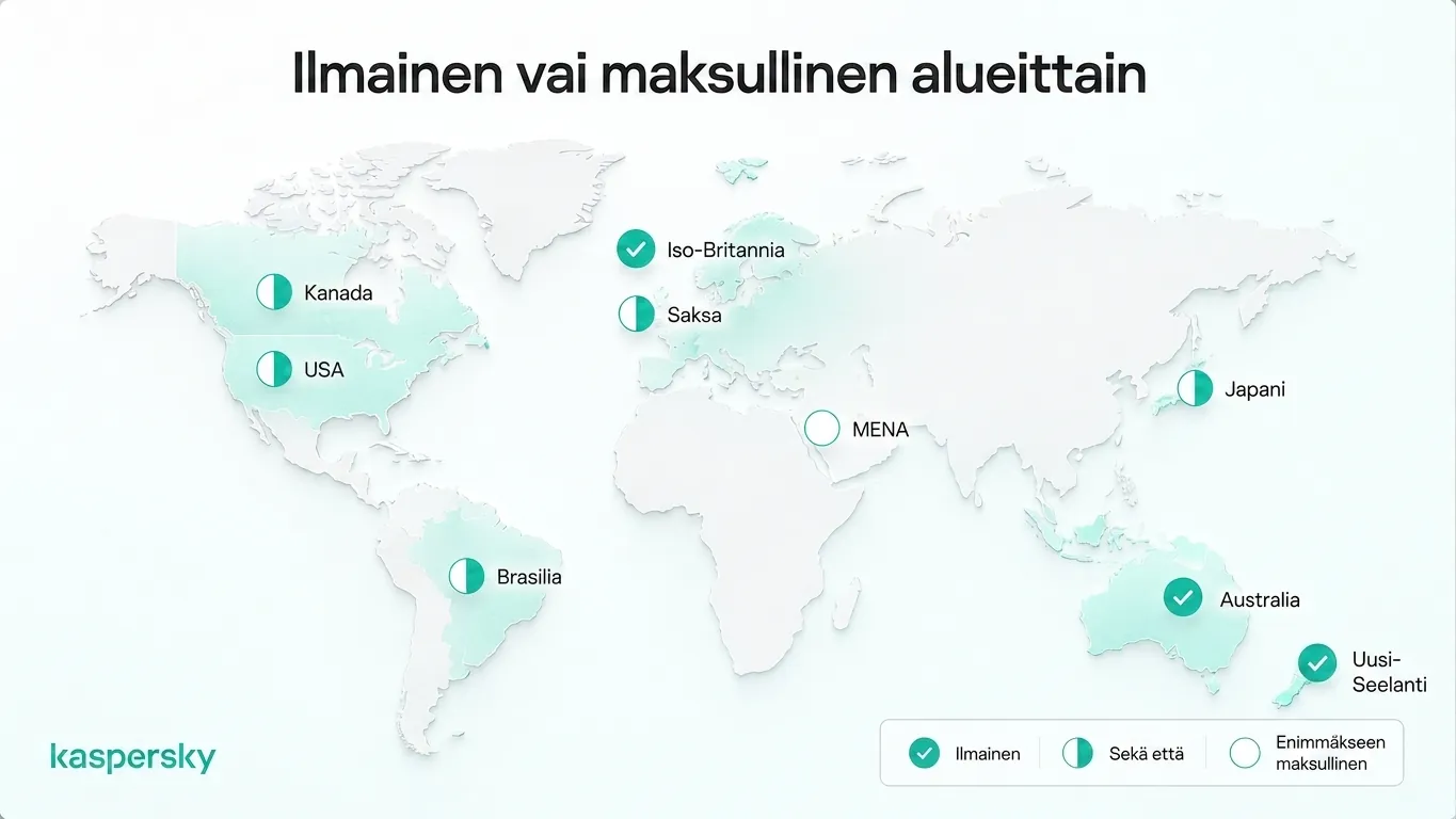 World Cup 2026 ilmaiset ja maksulliset suoratoistovaihtoehdot alueittain