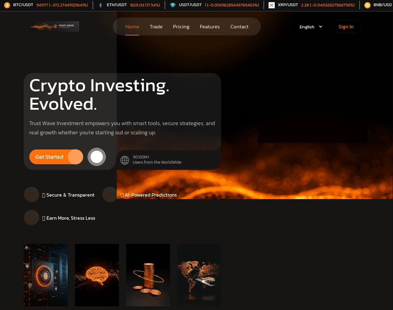 Example of a fake investment platform designed to mimic a legitimate trading website.