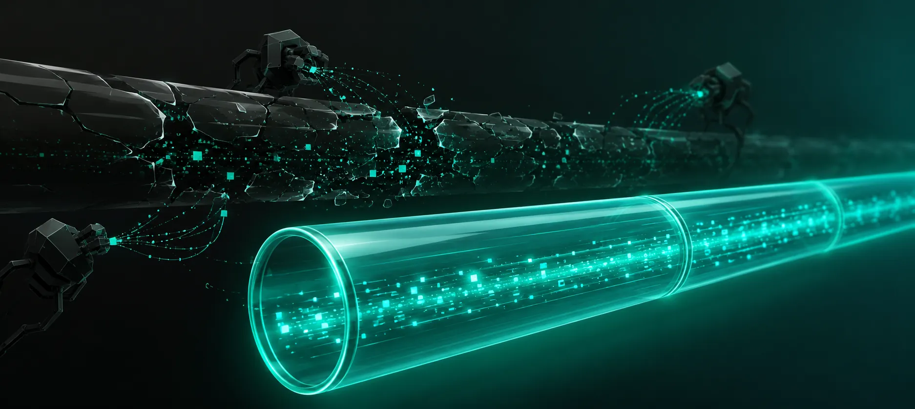 Secure VPN tunnel protecting internet traffic from cyber threats