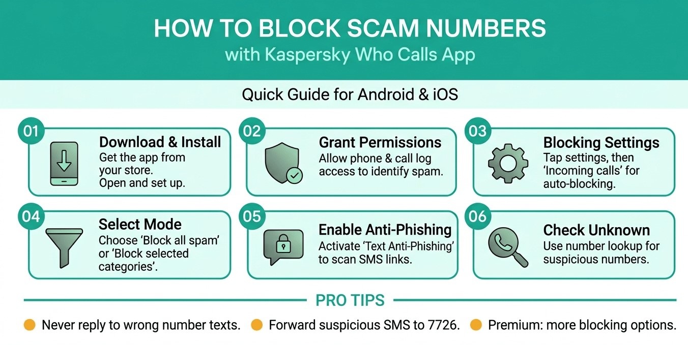 Step-by-step guide to blocking scam calls and texts using app settings on Android and iOS