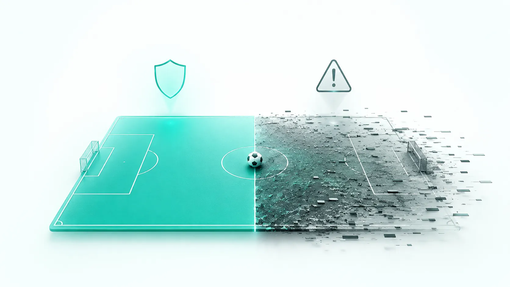 Illustration of a safe and fake World Cup streaming experience.