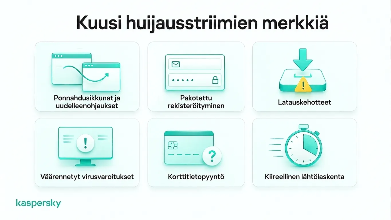 Kuusi varoitusmerkkiä väärennetyistä MM‑lähetyssivustoista