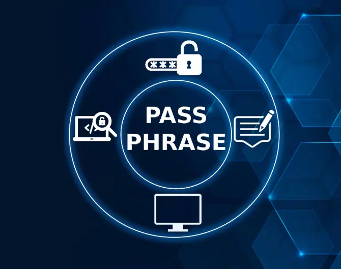 An image of the word passphrase.