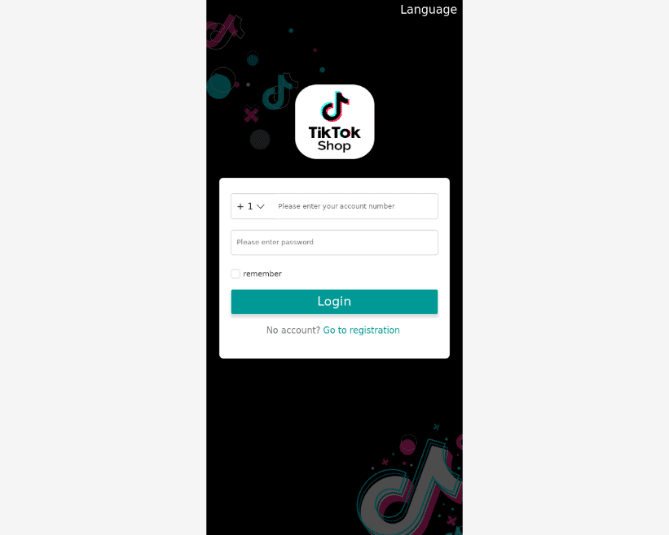 An example of a TikTok shop phishing 