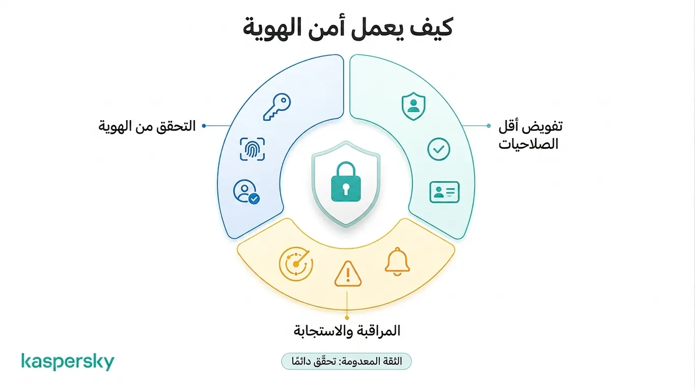 أمن الهوية يستخدم المصادقة والتفويض والمراقبة وZero Trust