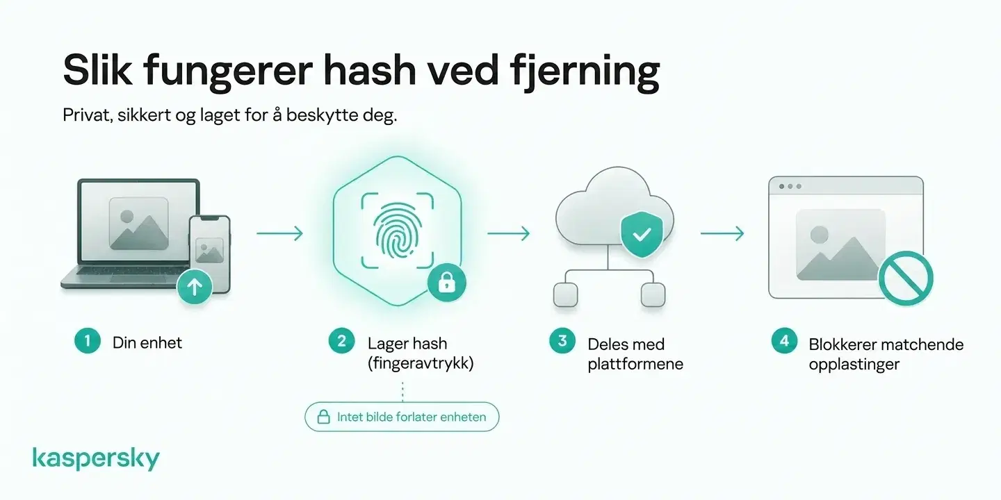Hvordan hashing av intime bilder lager et digitalt fingeravtrykk for å hjelpe deltakende plattformer å blokkere matchende opplastinger