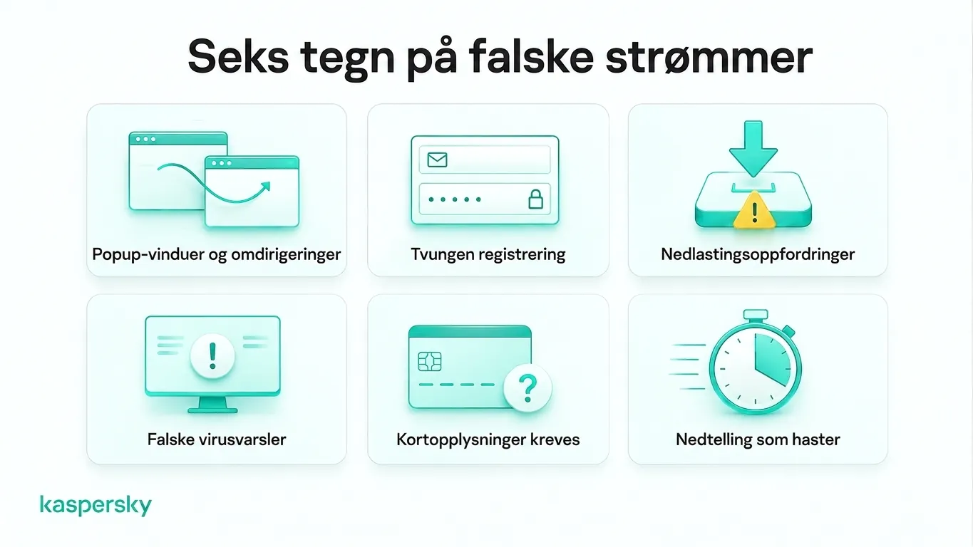 Seks varselsignaler for falske VM‑strømmer
