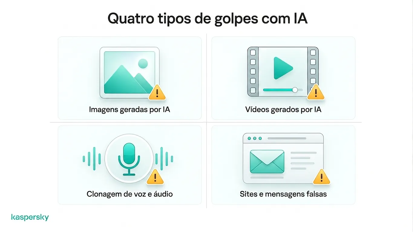 4 tipos de golpe com inteligênca artificial (IA)