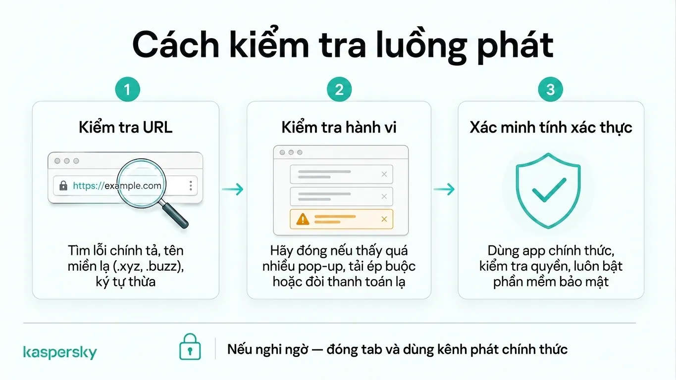 Cách xác minh một trang phát trực tuyến World Cup trước khi xem trận đấu