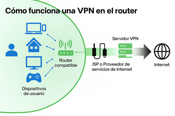 como funciona vpn router