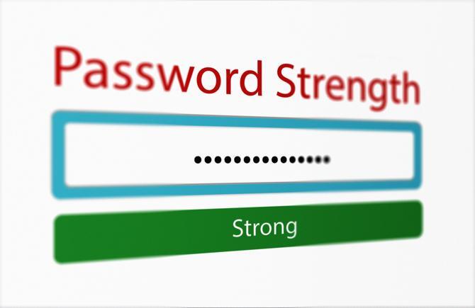 A close-up of a computer password displayed on a monitor. Using a secure password manager allows you to save and manage a large number of passwords