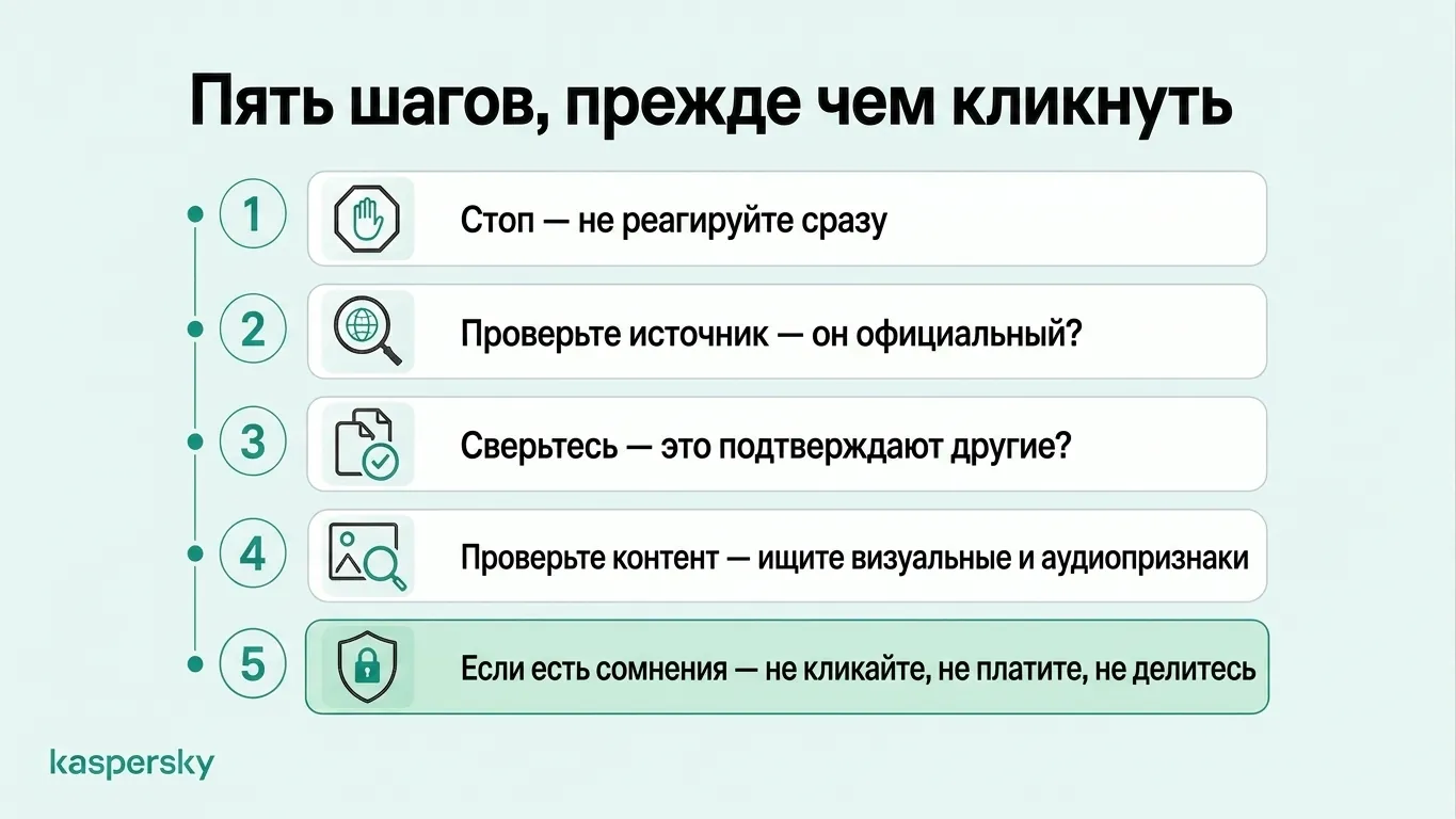 Пятишаговый чек‑лист для проверки подозрительного контента перед кликом
