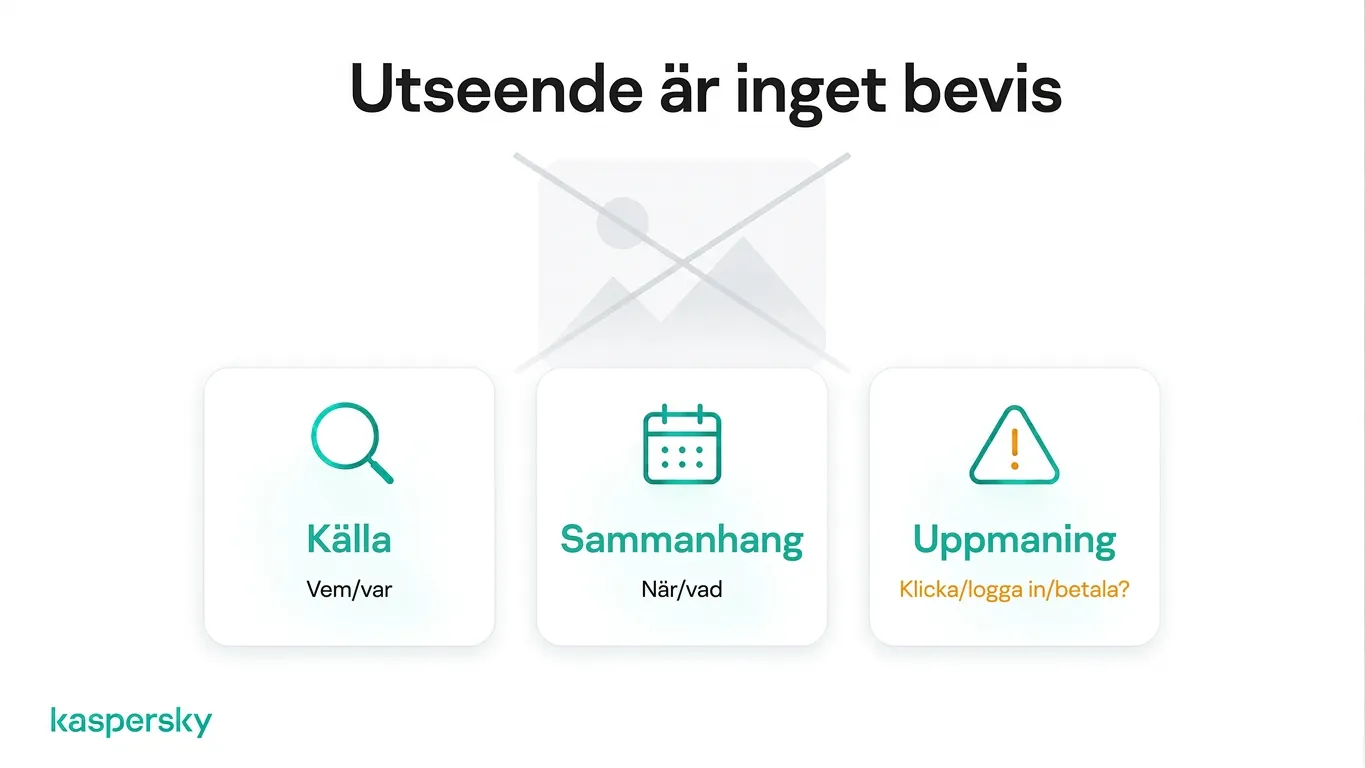Jämförelse av en officiell Kaspersky‑URL med en lookalike‑domän som visar misstänkta URL‑ändringar