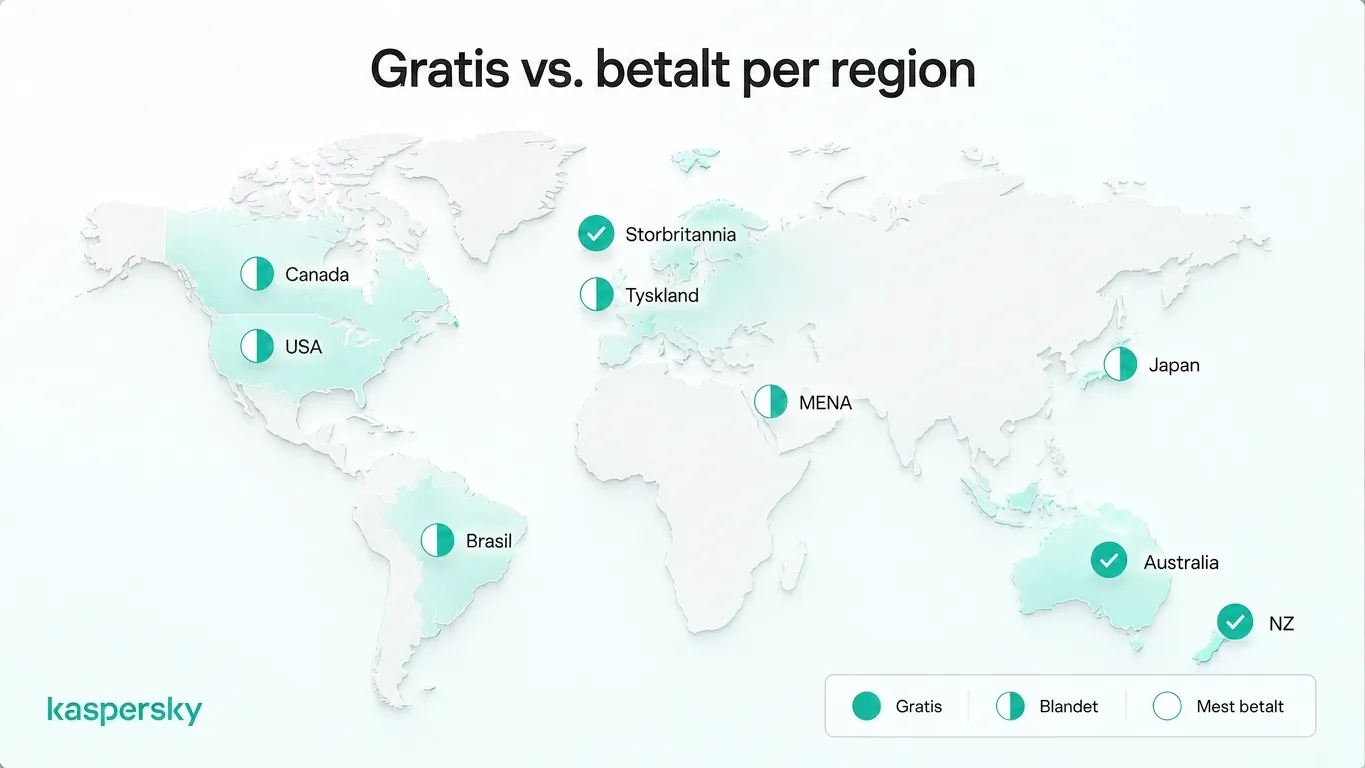 World Cup 2026 gratis og betalt strømming per region