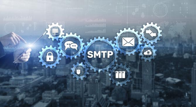 Image showing how SMTP works in a computer network.