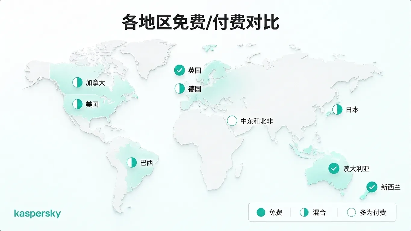 World Cup 2026 按地区的免费与付费流媒体可用性