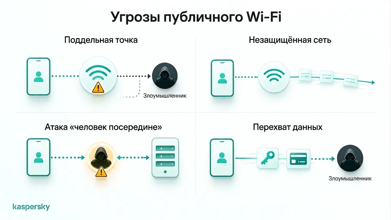 Типичные риски публичного Wi‑Fi при стриминге ЧМ‑2026