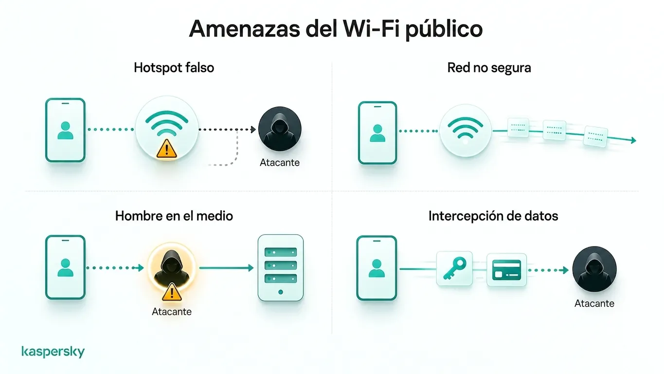 amenazas en redes Wi-Fi públicas