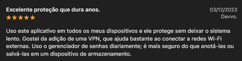 comentario Kaspersky na Apple Store