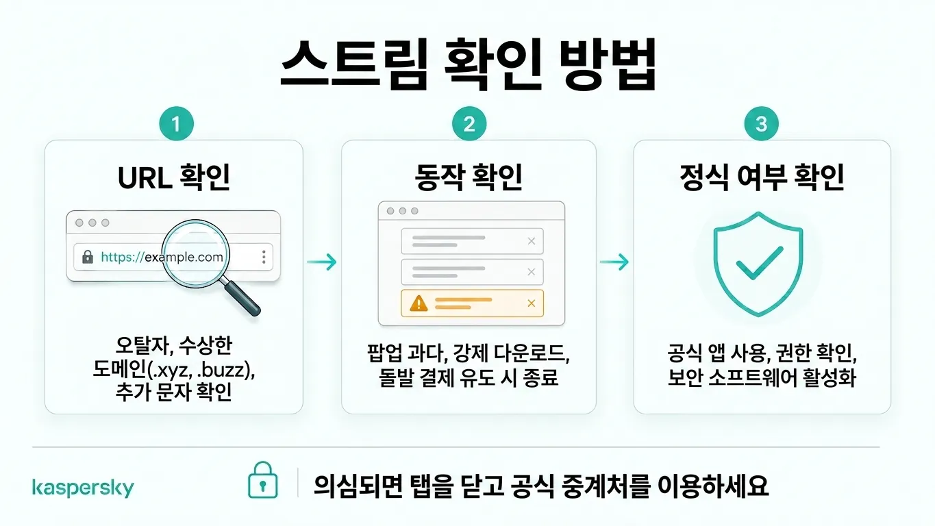 스트리밍 사이트를 시청 전에 어떻게 확인할 것인가