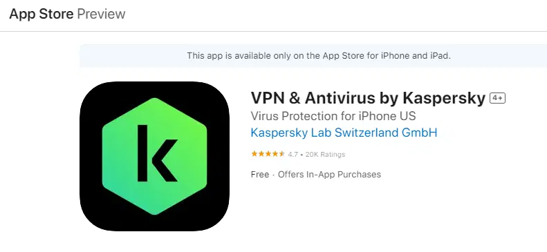 App Store -kuvakaappaus
