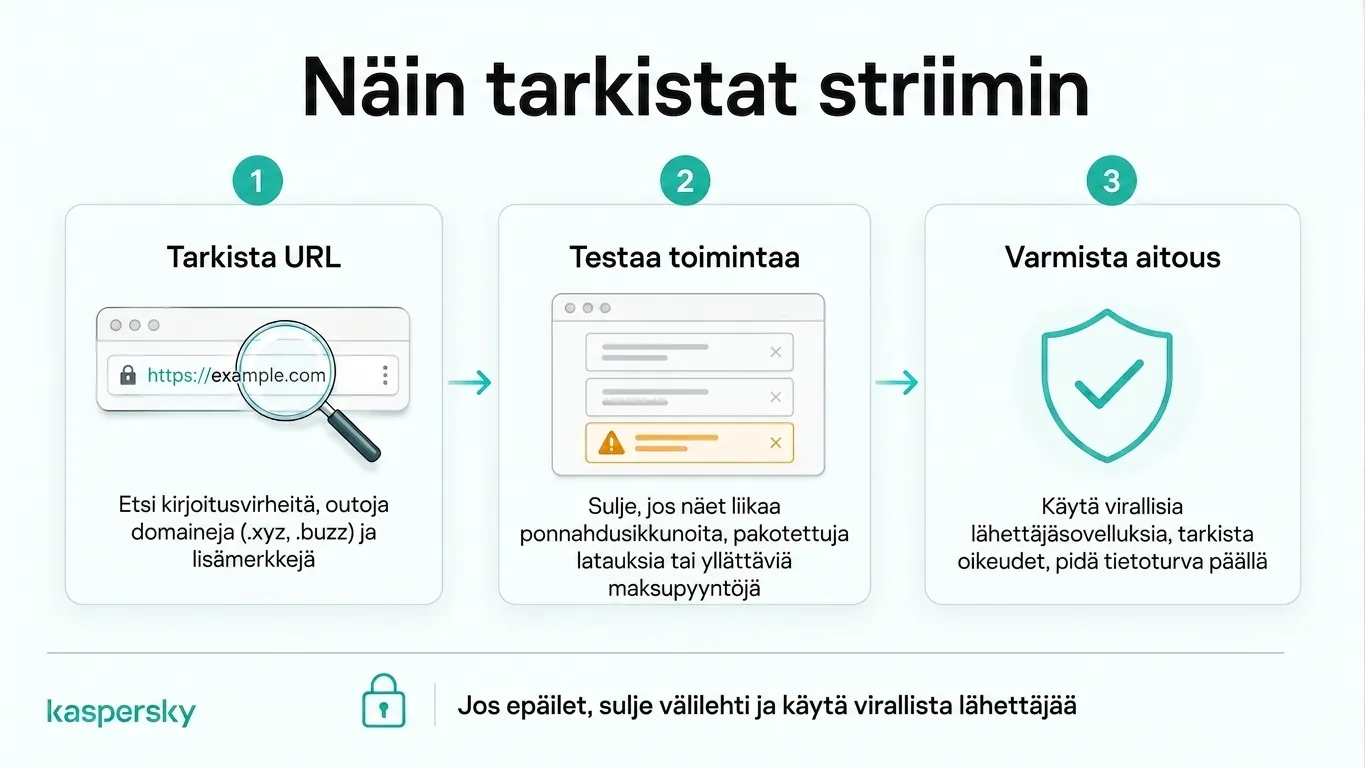 Miten varmistat MM‑kisojen suoratoistosivuston ennen ottelun katsomista