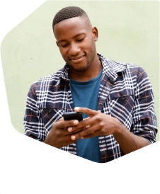 Young man using his mobile phone