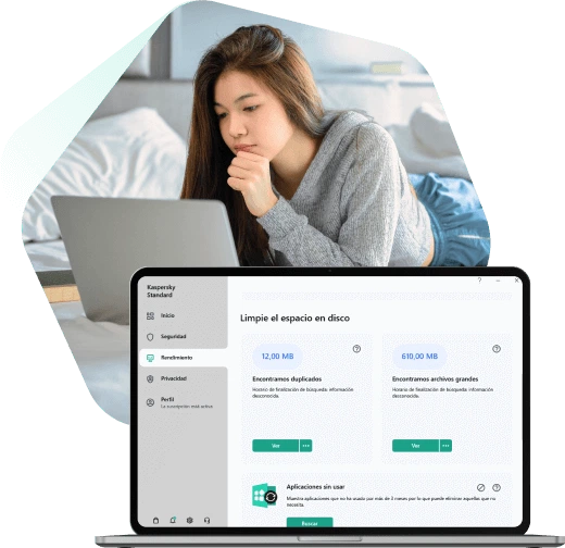 Limpieza y monitor de estado del disco duro de Kaspersky