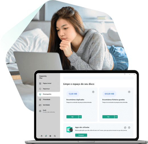 Limpe o espaço em disco com Kaspersky