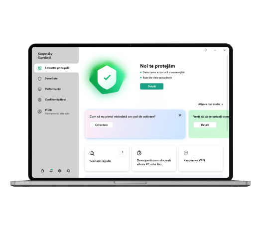 Interfața Kaspersky Standard
