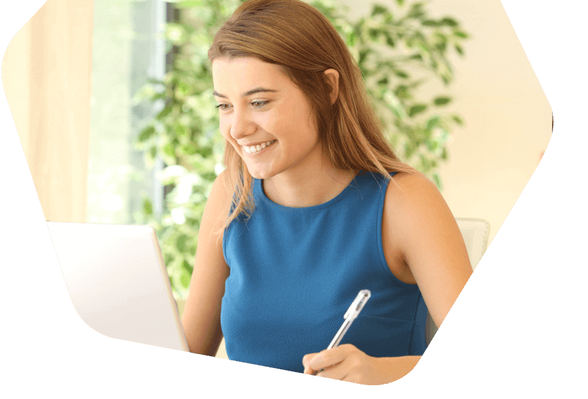 Parents and daughter using their laptop