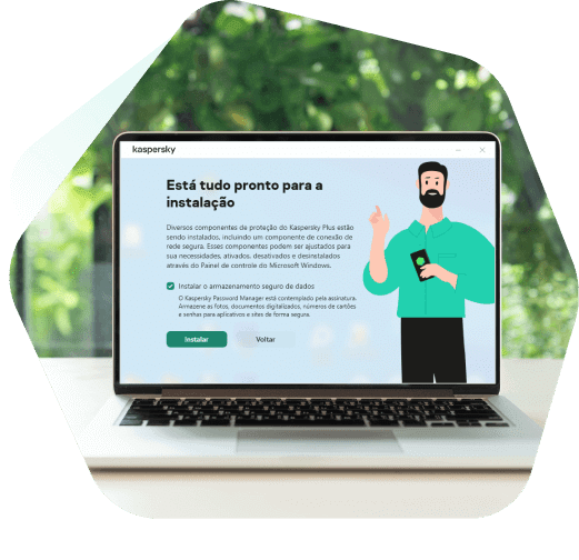 Instalar a aplicação Kaspersky é fácil