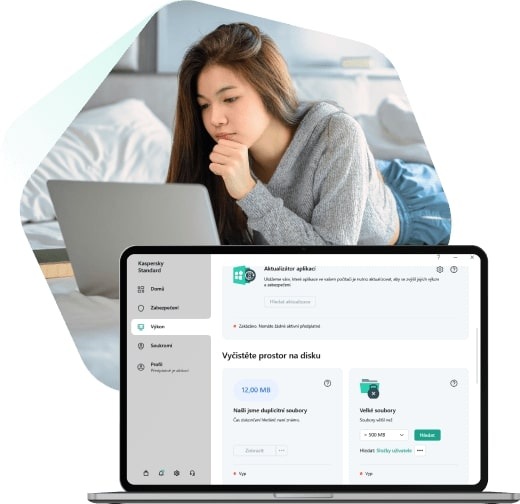 Čistič a monitor stavu pevného disku Kaspersky