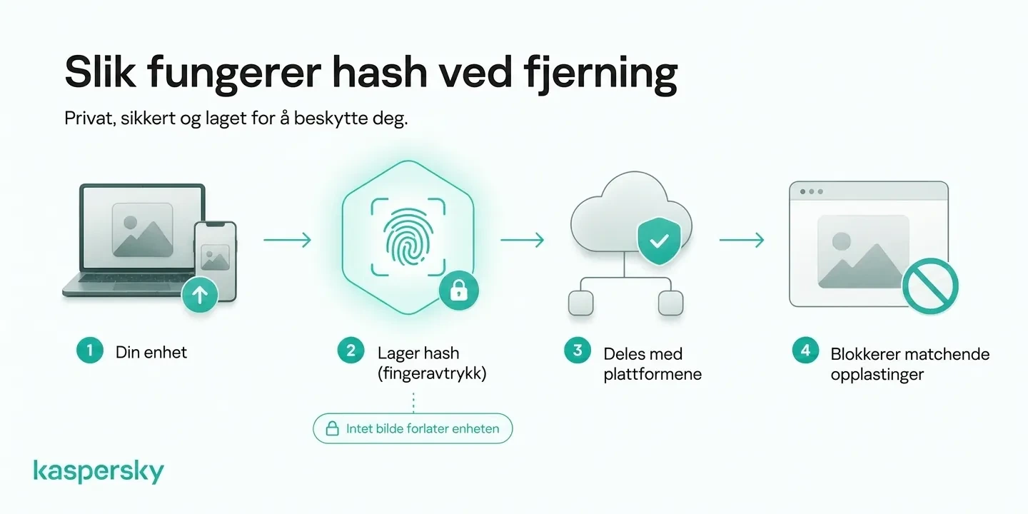 Hvordan hashing av intime bilder lager et digitalt fingeravtrykk for å hjelpe deltakende plattformer å blokkere matchende opplastinger
