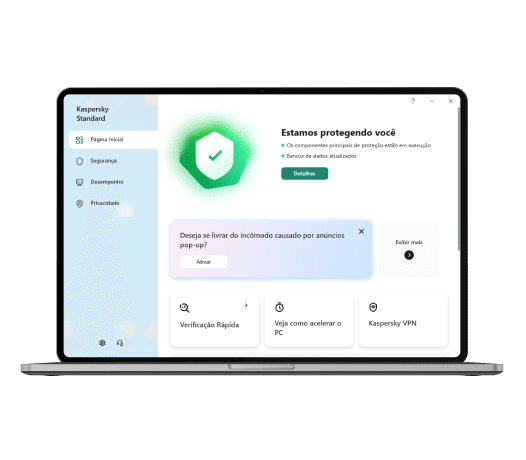 Proteção antivírus com padrão Kaspersky