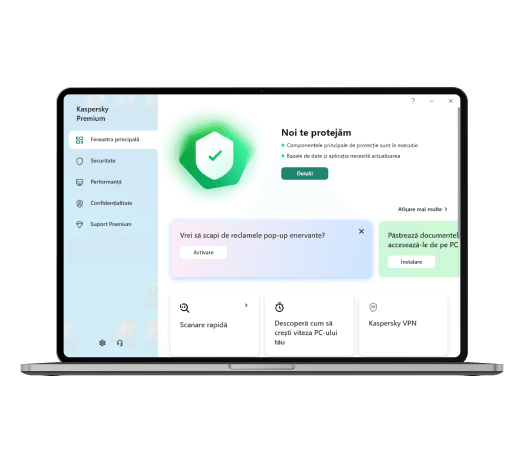 Interfața Kaspersky Premium