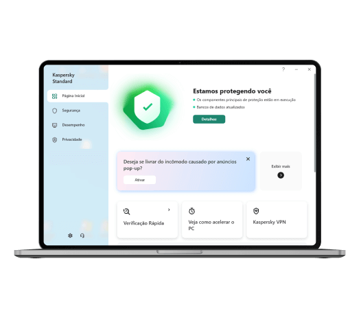 Proteção antivírus com padrão Kaspersky