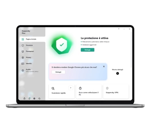 Virus protection against cyberthreats with Kaspersky Plus