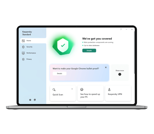 Antivirus protection with Kaspersky Standard 