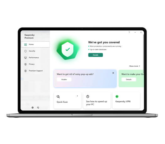 Complete defense against cyberthreats with Kasperky Premium